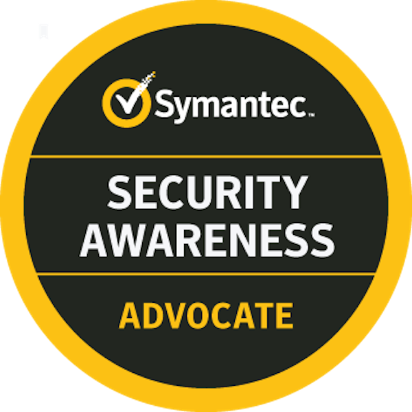 Symantec Security Awareness Advocate (SSAA) Acclaim
