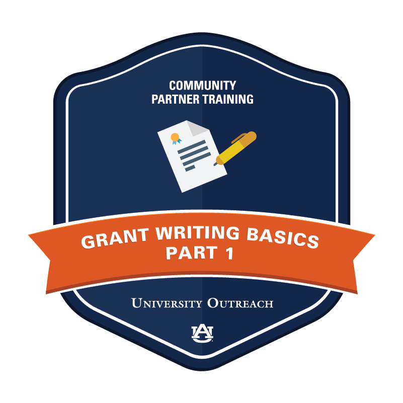 Community Partner Training Badge 5: Grant Writing Basics, Part 1