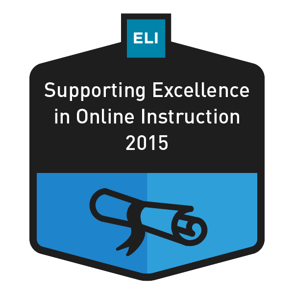 Supporting Excellence in Online Instruction 2015